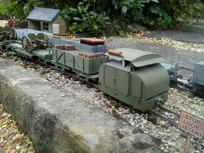 WW1 tin turtle and train