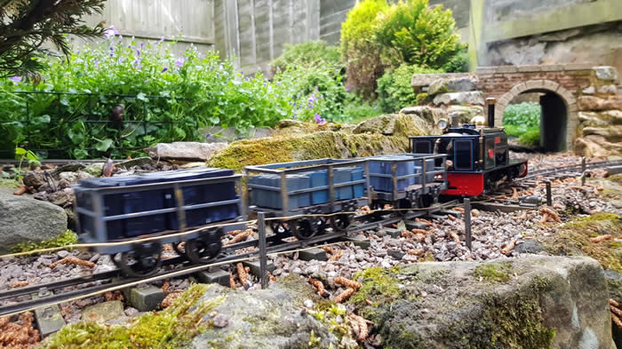 Gertrude climbs the bank