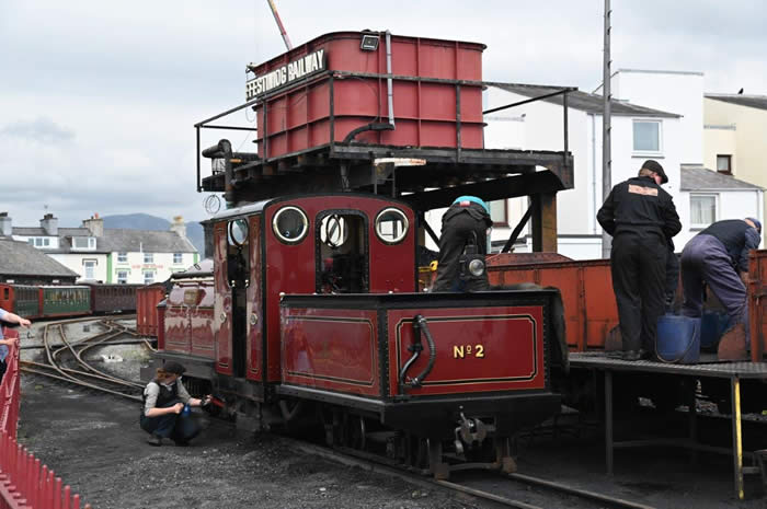 Prince coaling at Porthmadog