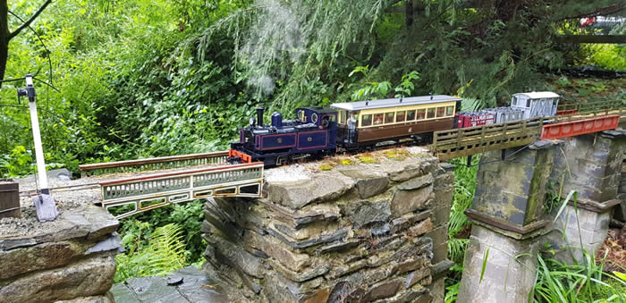 No 14 tackles the Viaducts on the Wigfa & Llanrwst Light Railway