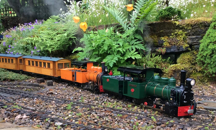 Fowlers double heading on Moss Bank Mountain Railway