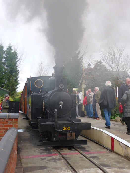 WD 303 raising steam at Statfold 